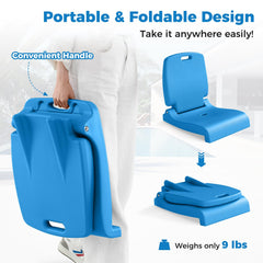 ERGONOMIC back support on the GYMAX poolside chair for long sits.