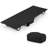 GYMAX Ultralight camping cot with pillow pocket for on-the-go comfort
