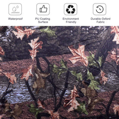 GYMAX wood-leaf camo pattern fabric for natural concealment during hunts