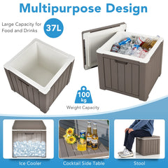 GYMAX cooler with detachable lid provides flexible access and storage