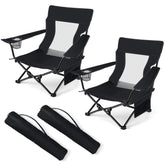 HaSteeL folding beach chair set 2 on sand, portable outdoor seating for beach days