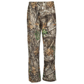 HABIT Roaring Springs rain pant in Realtree Edge, packable into the back pocket for easy stowaway.
