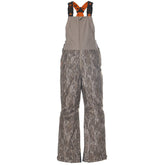 Habit Youth Cedar Branch insulated bib front view with Mossy Oak camouflage warmth
