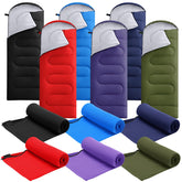 Hahafelt 6-pack camping sleeping bags in assorted colors ready for shelters or outreach.