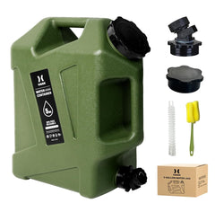 HAIGE 5-gallon water jug with spigot for easy camping dispensing.