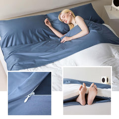 Hailyuwl sleeping liner ample space offers comfortable room for single or double use.