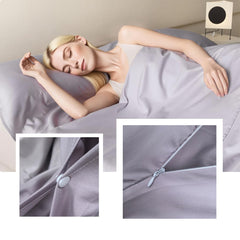 Hailyuwl sleeping sheet bottom zipper provides adjustable ventilation.