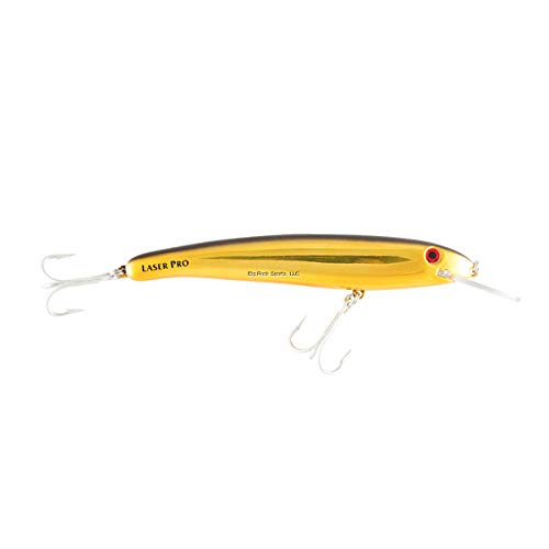 Halco Laser Pro 190XDD-H51 chrome gold black back lure glides through bluewater to target pelagic species