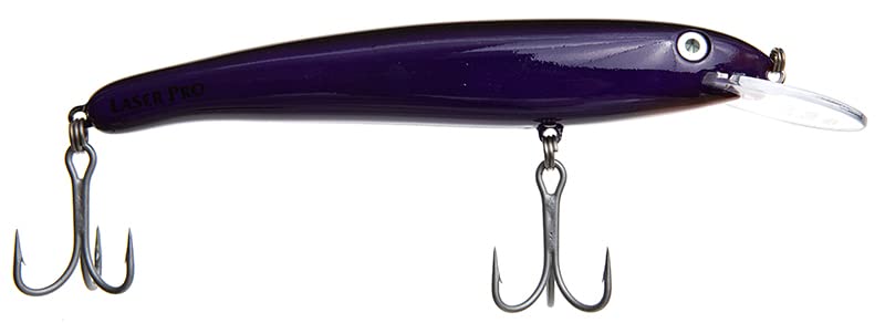 Halco Laser Pro 190XDD Purple-Black front view, ideal for bluewater trolling.