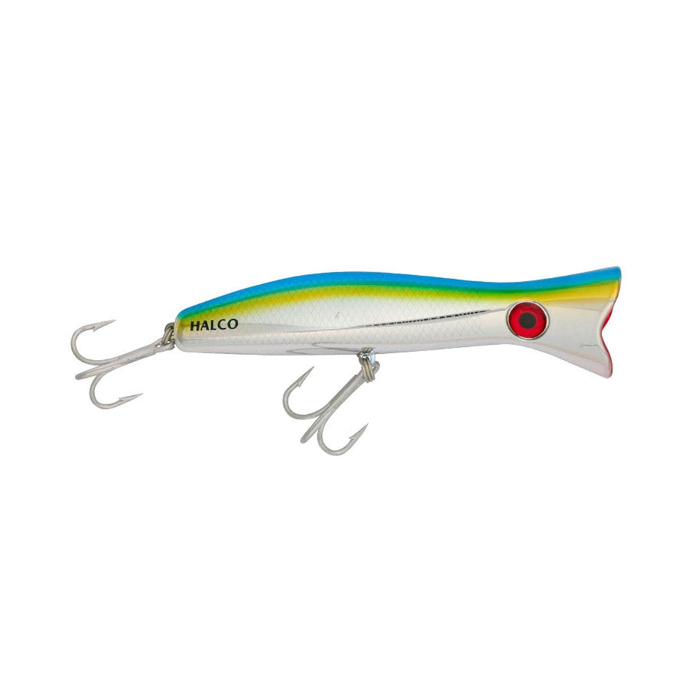 Halco Roosta Popper 160 head and bubble trail demonstrates topwater action