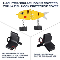 Triangular hook protective covers for safety
