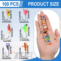 Halloscume 25-styles jigs close-up highlighting varied species targets.