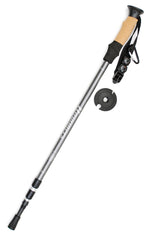 Hammers anti-shock telescopic hiking pole with cork grip offers comfortable trekking on varied terrain.