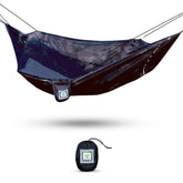 Hammock Bliss Sky Bed setup shows quick, secure suspension for camping.