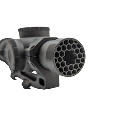 Hammy3DPrints open center killflash ARD on 30mm scope for clearer low-magnification viewing.