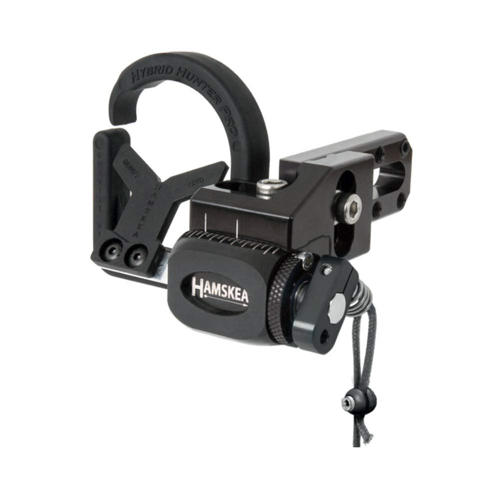 Hamskea Hybrid Hunter Pro close-up shows precision arrow rest for repeatable accuracy.