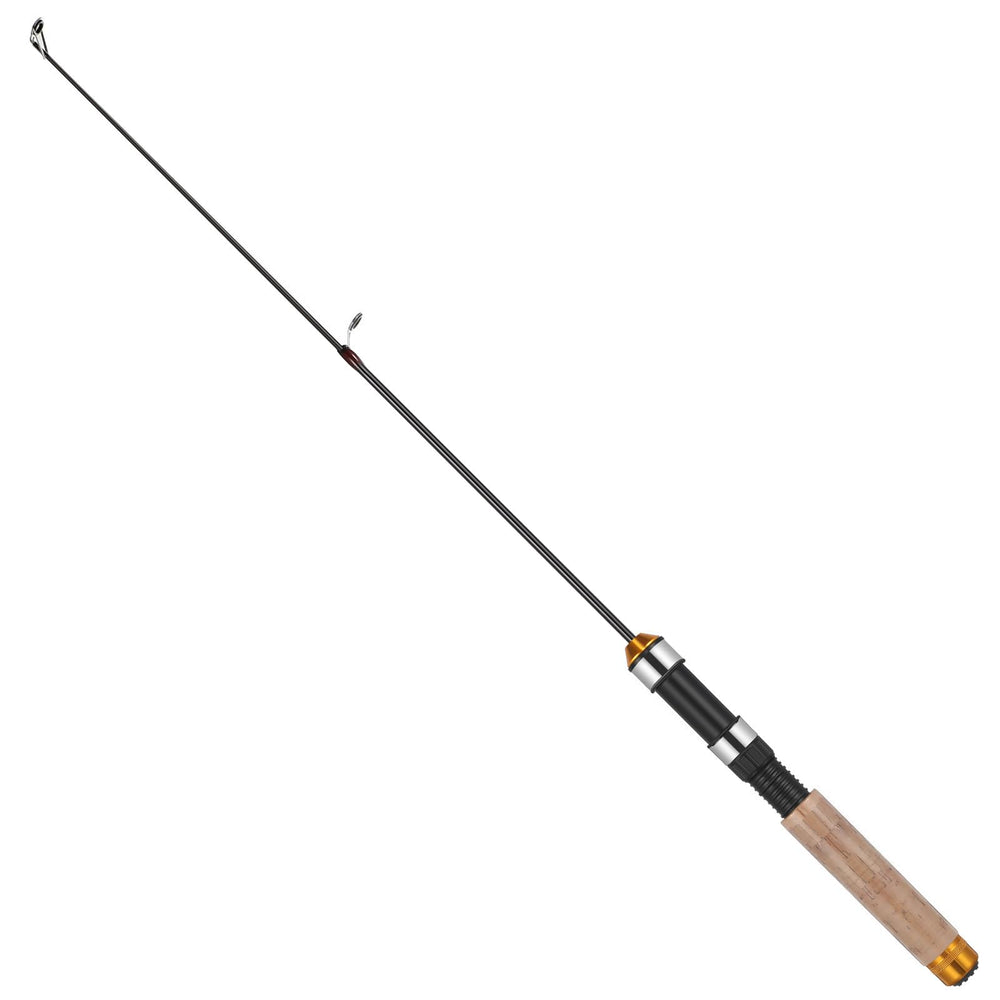 HANABASS telescopic mini ice rod extended for easy portability during winter fishing