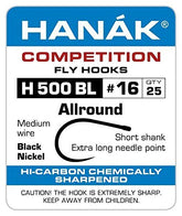 Hanak H500BL curved hook with curved shank for versatile fishing setups.