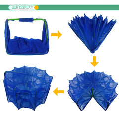Hand-casting bait trap cage for fishes and shrimps