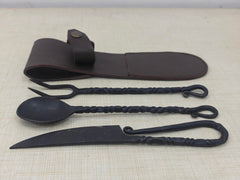 Hand Forged Medieval Viking Cutlery Set knife for practical dining