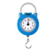 Blue handheld mechanical scale with dial display