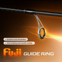 HANDING Magic L trout rod with Fuji guides shows smooth line flow
