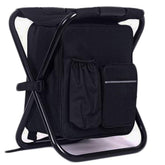 HANERDUN 3-in-1 backpack-stool folding for outdoor seating and cold-drink storage.