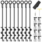hannger tent stakes anchors 16in 8pack ready for secure camping setups.
