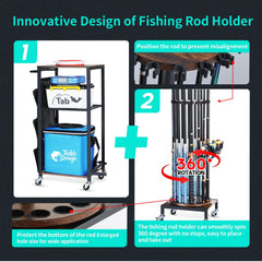 Fisherman’s garage with the rod holder unit installed