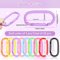 Happtkey small oval carabiner clip attaches keys easily