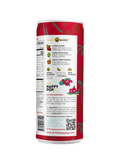Happy POP Cheery Cherry can poured into glass for a refreshing lift.