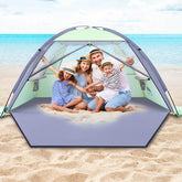 Happy Travel beach tent packaged for compact storage and easy travel.