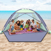 Happy Travel Beach Tent UPF50 sun shade blocks UV rays for sunny days.