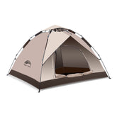 Happy Travel pop-up tent setup demonstrates quick one-person assembly for camping.