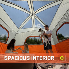 Happy Travel tent with five large mesh windows for ventilation