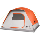 Happy Travel tent interior shows spacious 10x9 ft space for gear and sleeping comfort.