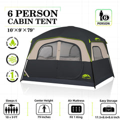 Happy Travel tent interior space highlighting comfortable sleeping and gear area