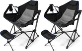 HAPPYGRILL hammock chair footrest extended for customizable comfort.