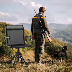 HAPPYGRILL telescopic height adjustment lets you tailor seat height.