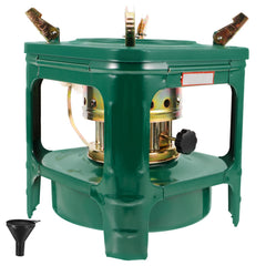 Happyyami kerosene stove top view shows compact camping design for easy setup
