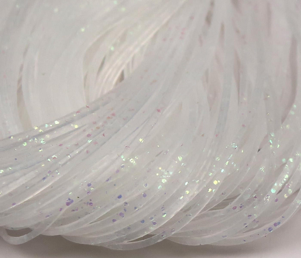 Hareline Crazy Legs color varieties offer vibrant flash for realistic freshwater patterns
