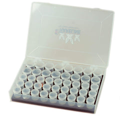 Hareline Dubbin Aeiniwer stash box open compartments ideal for tying materials.