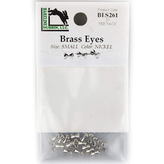 Hareline Dubbin brass eyes, small nickel finish, add weight for deeper fly presentations