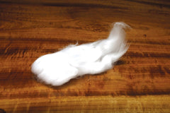 Hareline Dubbin Egg Veil Milky White finishes egg flies with fine texture for glow bugs.