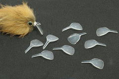 Closeup of Hareline Dubbin FlyLipps rig showing action and tie options for versatile rigging