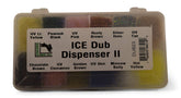 Hareline Ice Dub Dispenser II front view with 12-color ready storage for dubbing projects.