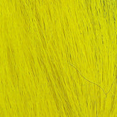 Hareline Dubbin bucktail yellow close-up for vibrant streamer ties