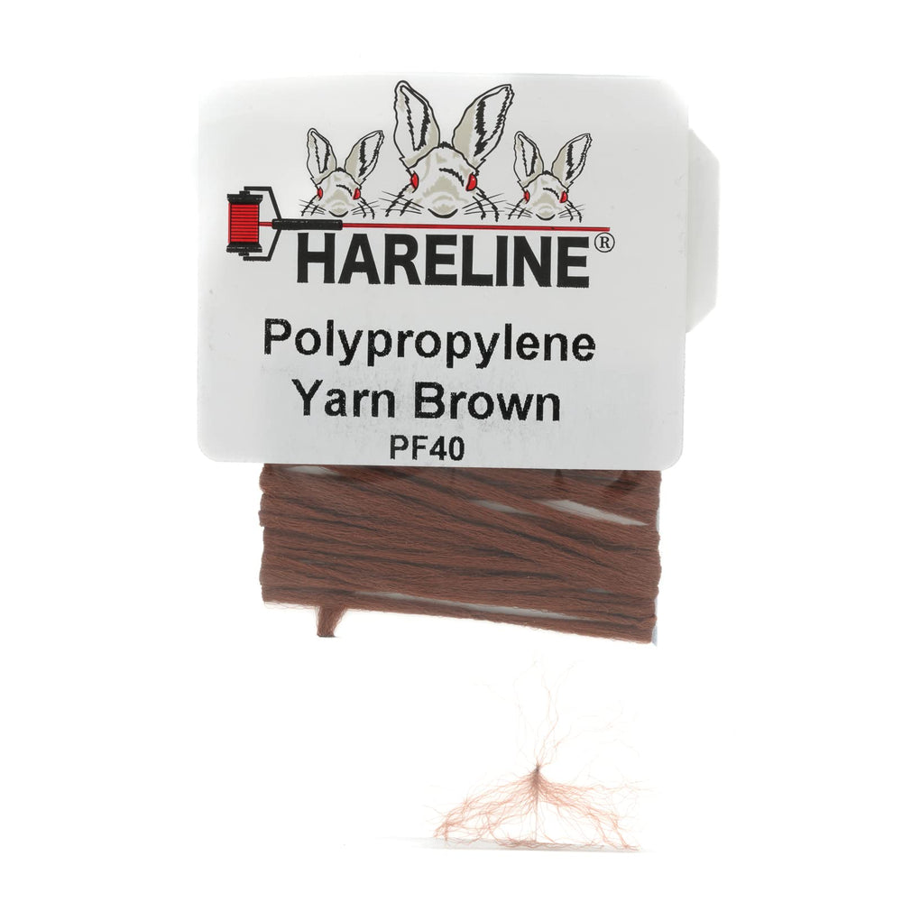 Hareline Dubbin polypropylene yarn in brown for buoyant posts and indicators