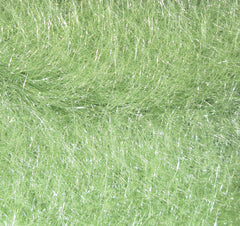 Hareline Dubbin scud dub pale olive close-up showing bright fibers for realistic nymphs
