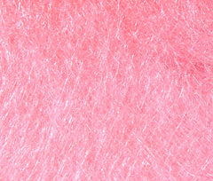 Hareline Dubbin Scud Dub Pink on spool with translucent fibers for lifelike nymph patterns.